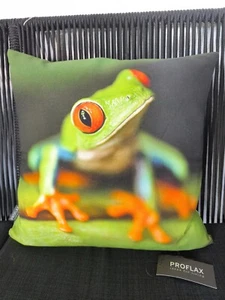 PROFLAX KISSEN FROSCH Froggy 40 x 40 cm Hülle grün natur Fotodruck - Bild 1 von 2