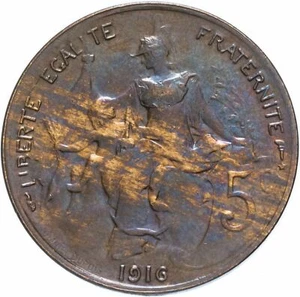 French 5 Centimes Coin | KM842 | France | 1897 - 1921 - Picture 1 of 12