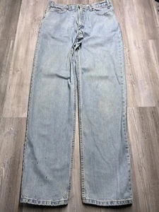 Vintage 90s Levis 550 Jeans Relaxed Skater Jeans 36x36 Light Wash Red Tab Denim - Picture 1 of 13