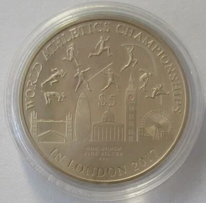 Salomonen 5 Dollars 2017 Leichtathletik-WM in London 1 Oz Silber - Bild 1 von 2