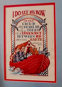 Cross Stitch Pattern NOAHS ARK I Do Set My Bow Covent Animals Ark Genesis 9:13 - Picture 1 of 8