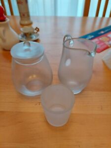 glass frosted vintage lot