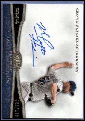 2013 Topps Tier One Crowd Pleaser Autographs #MH1 Matt Harrison #d 209/299 AUTO - Image 1 of 2