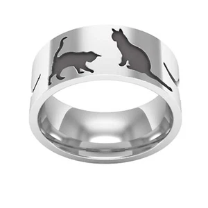 Anillo de plata esterlina 925 para gato hecho a mano joyería animal para amantes de las mascotas regalo - Imagen 1 de 9