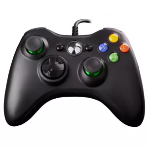 Laser Wired USB-A 2.5m Video Gaming Controller For PC/Computer Laptop Black - Picture 1 of 8