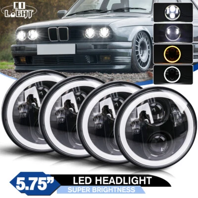 4 PIEZAS 5-3/4 5.75" LED luces de giro alto/bajo DRL para 325i 528i 535i E30 Foto 1 de 4