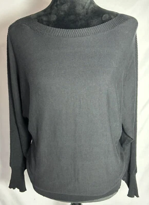 Suéter JOSEPH A. Dolman Talla Grande Manga Larga Cuello Barco Negro Foto 1 de 4