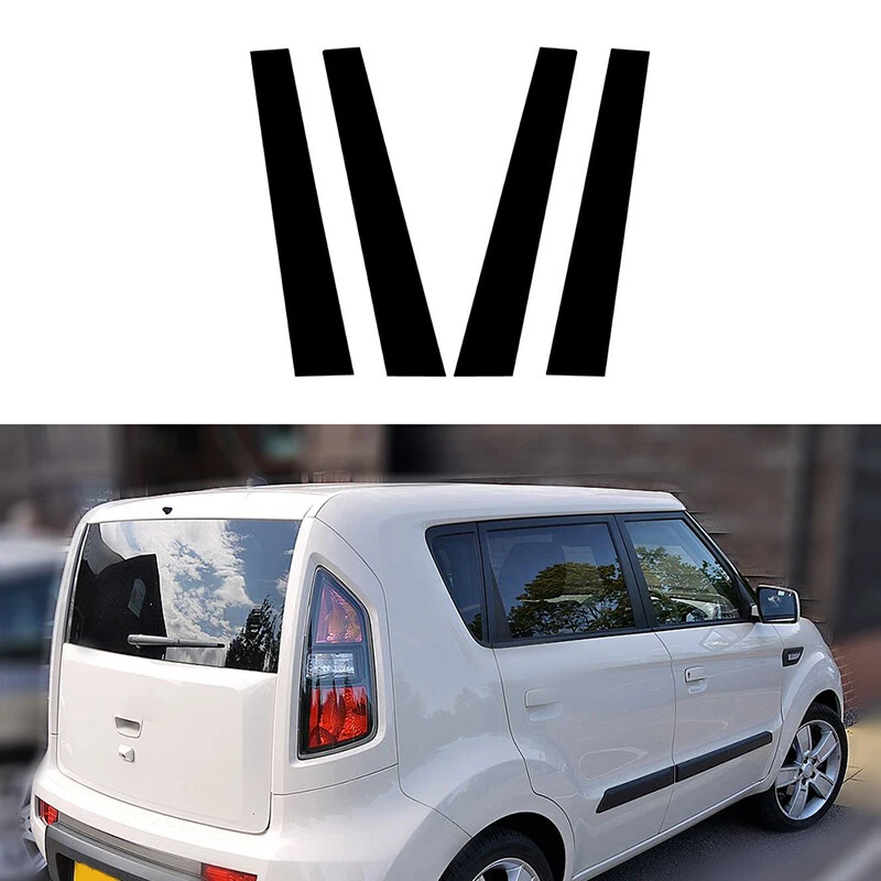 4Pcs Gloss Black Pillar Post Door Window Trim For Kia Soul 2010 2011 2012 2013 Foto 1 de 4