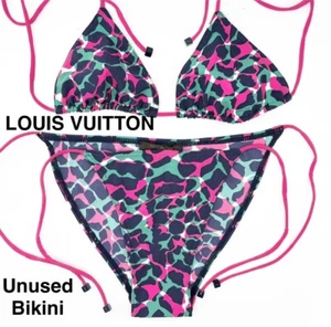 Authentischer Louis Vuitton "unbenutzt" Camouflage Bikini Multicolor Cube LV Größe 36 Frankreich - Bild 1 von 20