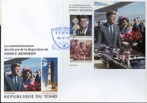 CHAD 2023 60th MEMORIAL ANNIVERSARY OF JOHN F. KENNEDY S/SHEET FIRST DAY COVER - Picture 1 of 1