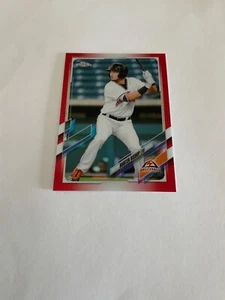 2021 TOPPS CHROME PRO DEBUT HUNTER BISHOP RC SSP 5/5 RED REFRACTOR - Picture 1 of 2