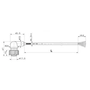 Kabel mit Stecker 90° für System Elektronische Brems - Picture 1 of 1