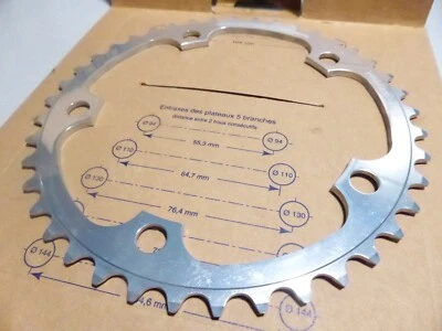 NOS T.A. Chainring 41T  Aluminium  TA 3/32" Vintage ALIZE 130 mm Shimano - Image 1 of 4