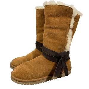 Botas altas Koolaburra by UGG Rozalia media pantorrilla gamuza castaño mujer’s 8 - Imagen 1 de 11
