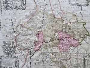 Herzogtum Wołów Schlesien Wolanus Polen um 1680 Schenk & Valk große Karte - Bild 1 von 5