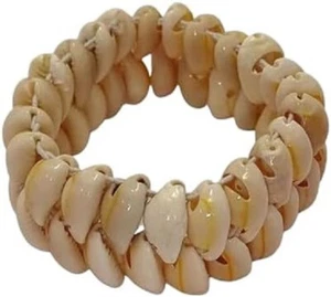 White Yellow Kawdi Bracelets Shell Pearl Crystal Beads, Fashion, Gift for Unisex - Picture 1 of 3