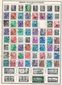 Estampillas usadas muy finas de RDA ALEMANIA 1953-1955 con bisagras en la lista: 2 lados - Imagen 1 de 2