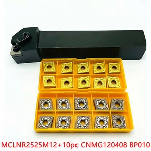 20PC CNMG120408 CNMG432 carbide insert +MCLNR2525M12 25mm Lathe Turn Tool holder - Picture 1 of 8