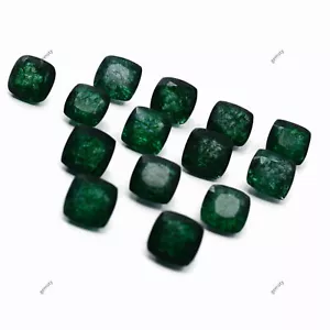Natural Green Emerald Square Cut 112.00 Ct Rare Loose Gemstone Lot CERTIFIED - Picture 1 of 12