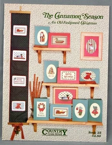 THE CINNAMON SEASON Country Cross Stitch Pattern Old Fash Christmas Grandma core - Picture 1 of 4