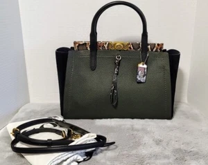Coach 1941 Troupe Carryall 35 in blocco colore con dettaglio pelle di serpente 78485 nuovo senza etichette - Foto 1 di 12