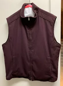 Loro PIana Mens Vest Burgundy Brown Cashmere Nylon Sz XL Storm System Reversible - Picture 1 of 9