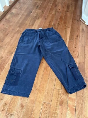 Pantalones capri cargo Caribbean Joe para mujer - azul - talla 8 - 100 % algodón Foto 1 de 4