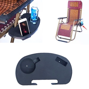 Sun Portable Lounger Cup Holder Zero Gravity Recliner Chair Clip Side Tray Table - Picture 1 of 8