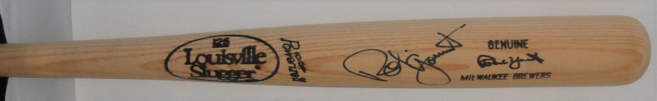 Brewers ROBIN YOUNT Signed Louisville Slugger Game Model P72 Blonde Bat AUTO JSA - Image 1 of 1