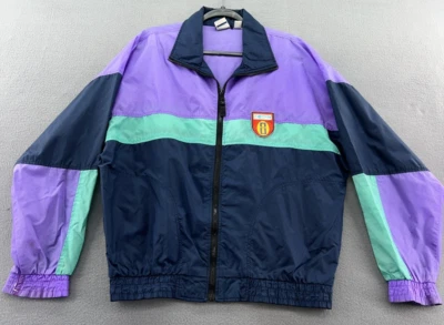 Vintage Ocean Pacific Jacket Mens Medium Full Zip Color Block Windbreaker Surf - Image 1 of 4