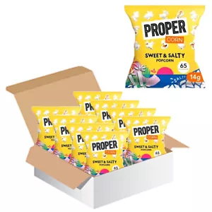 Proper Corn Sweet & Salty Vegan Popcorn - Natural Seasoning, 14g Packs - Picture 1 of 5