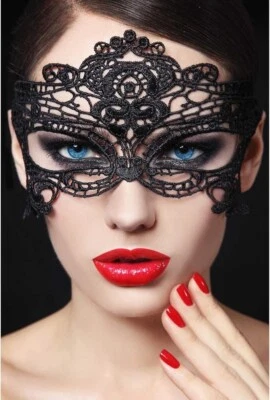 Máscara de ojos sexy de encaje negra 1 pieza Foto 1 de 3