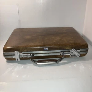 Vintage Escort American Tourister Briefcase Hard Shell Brown Suitcase 19" x 13" - Picture 1 of 17