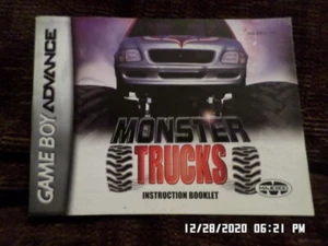 Monster Trucks (Gameboy Advance GBA) Instruction Manual Only. NO GAME - Picture 1 of 2
