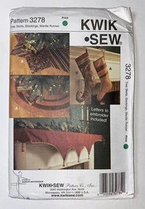 3278 UNCUT ‘Kwik Sew’ SEWING Pattern - ‘Tree Skirt, Stocking, Runner’ Christmas - Picture 1 of 2