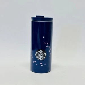 Starbucks Blue Cherry Blossom Petal Sakura Stainless Steel Logo Tumbler 12 Oz - Picture 1 of 3