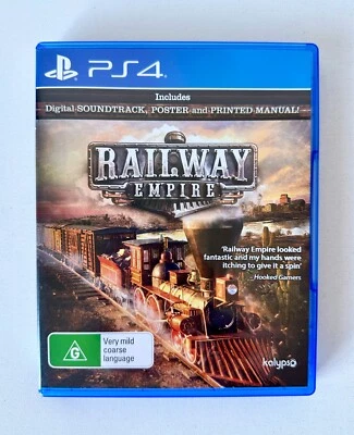 Railway Empire Inc Manual + Poster PS4 Playstation 4 Like New Mint Disc AU - Image 1 of 4
