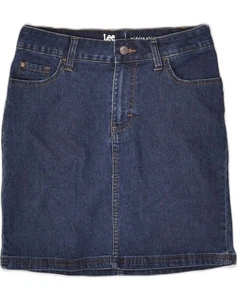 LEE Womens Riders Midrise Denim Skirt US 6 Medium W30 Navy Blue Cotton AN92 - Picture 1 of 3