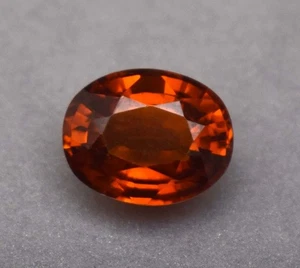 Ceylon Hessonite Garnet Gemstone Oval Cut 6.60 Ct Certified Loose Gemstone - Picture 1 of 5