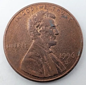 1996D Lincoln Cent Major Gas Bubbles Reverse & Obverse Error - Picture 1 of 2