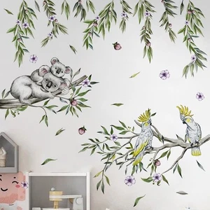 Flowers Wall Sticker Potted Plants Floral Butterfly Wall Decal Wall Stickers - Picture 1 of 11