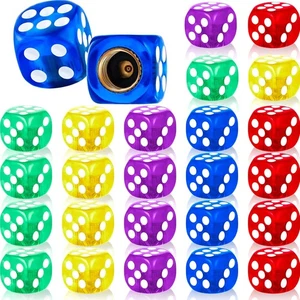 4pcs Dice Valve Cap Acrylic Dice Valve Stem Tyre Cap for Bike Car Bicycle Truck - Picture 1 of 20