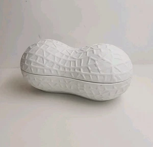 CB2 cassa piatto arachidi e botte porcellana bianca ricoperta noce ciotola - Foto 1 di 6