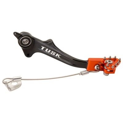 Tusk Aluminum Brake Pedal Orange Tip For KTM 690 ENDURO R 2019-2024,2026 - Image 1 of 2