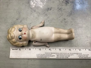 Vintage Made in Japan Bisque Kewpie Doll - Flirty Eyes, Blonde Hair - Picture 1 of 5
