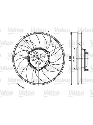 Valeo Fan Engine Cooling fits Volkswagen Crafter 30-35 2.5 2E TDI (696082) - image 1 of 4