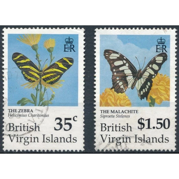 Butterflies: 35c & $1.50 - British Virgin Islands 1991 - FH - SG 790/1 — 第 1/2 张图片