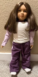 My Twinn Twins Lenora braun brünette lange Haare Sommersprossen blaue Augen 23 Zoll Puppe 2001 - Bild 1 von 10