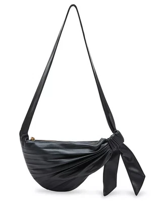 Bolso cruzado negro plisado Betsey Johnson plisado *NUEVO* Foto 1 de 4