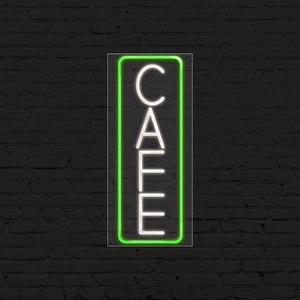 Cafe Sign for Business Displays | LED Flex Neon | 13"W x 32"H x 1"D - Picture 1 of 4